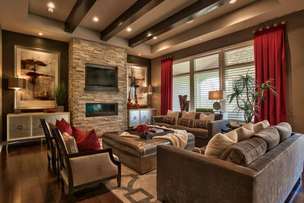 homey living room color schemes
