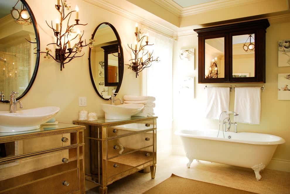 Images Of Bathroom Vanity With Oval Mirrors