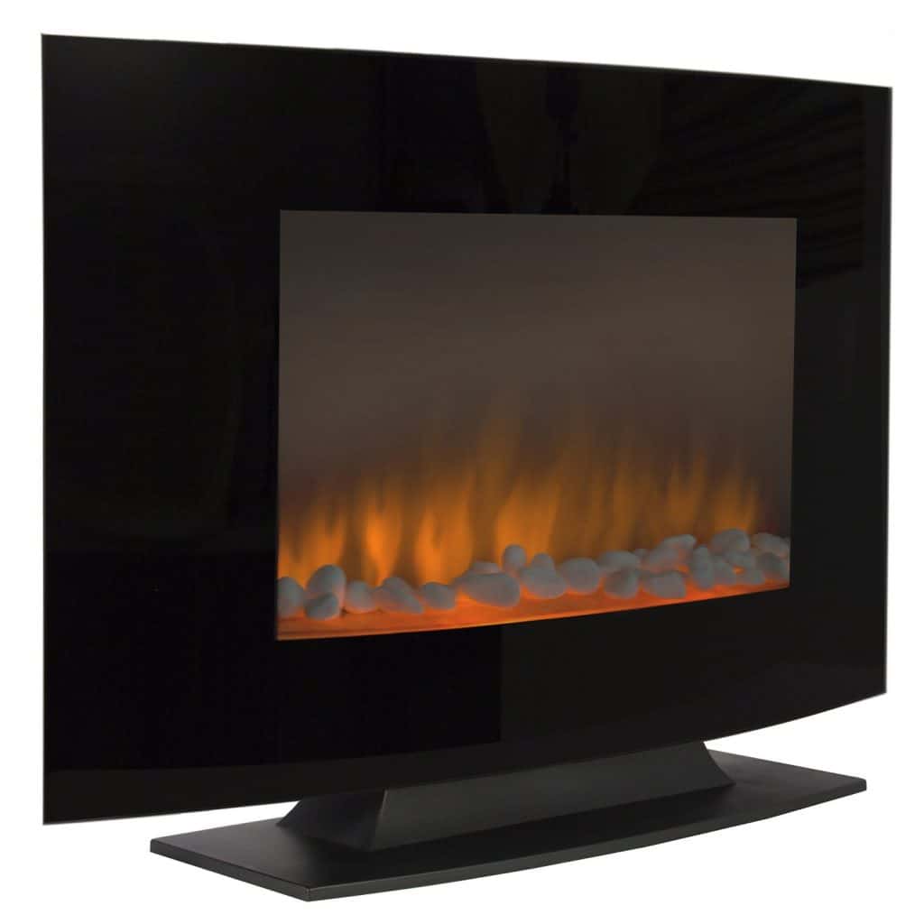 Best Choice Products Large 1500W Heat Adjustable Free Standing Fireplace Heater with Glass XL