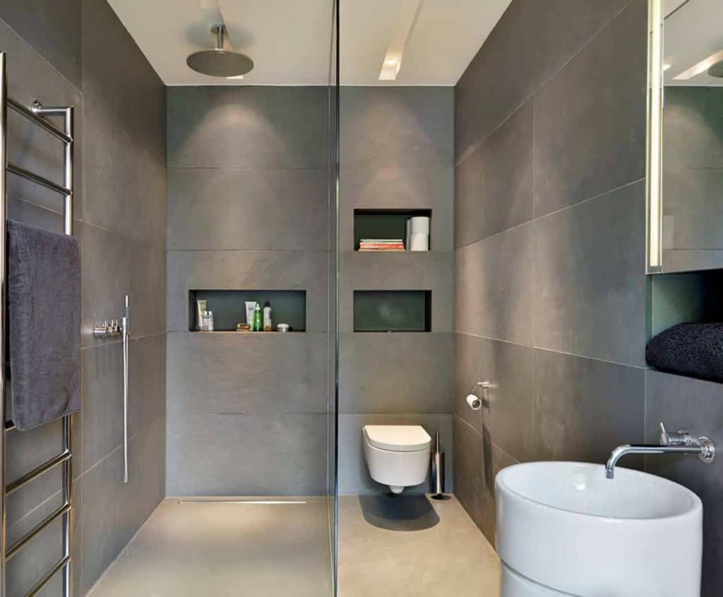 minimal shower designs without doors