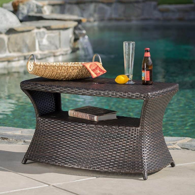 50 Best Outdoor Wicker Furniture Ideas For 2022 PHOTOS   Banta Outdoor Wicker Side Table 768x768 