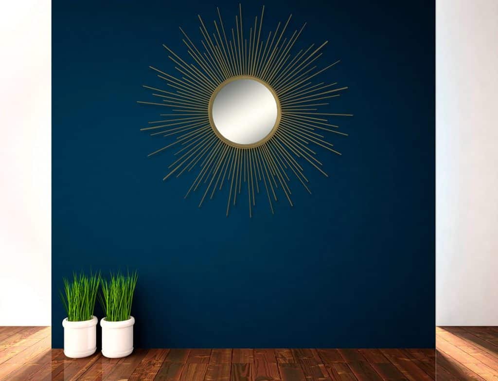 Decorative Wall Hanging Mirror in Sunburst Shape