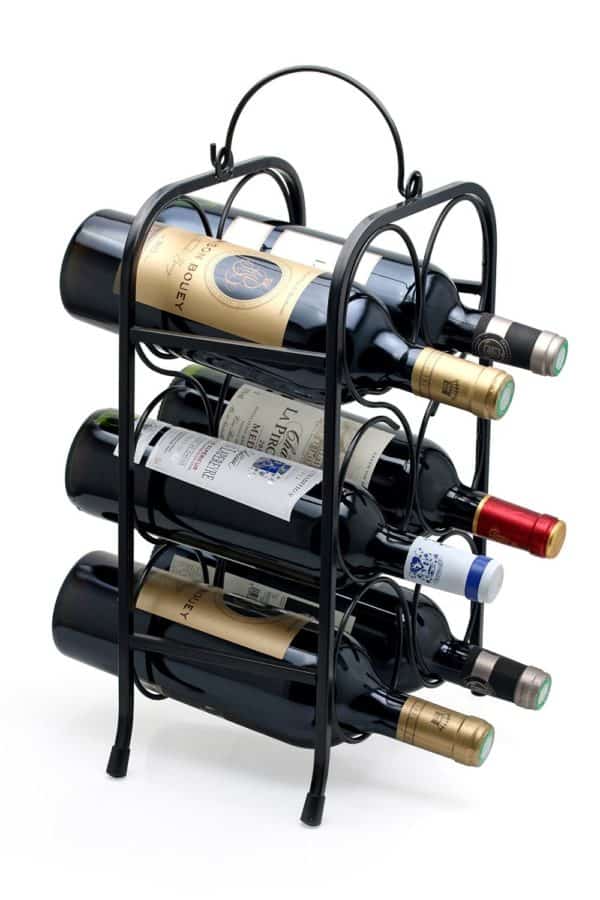 Reclaimed pallets as wine rack