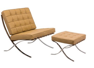 LeisureMod Modern Bellefonte Pavilion Chair & Ottoma