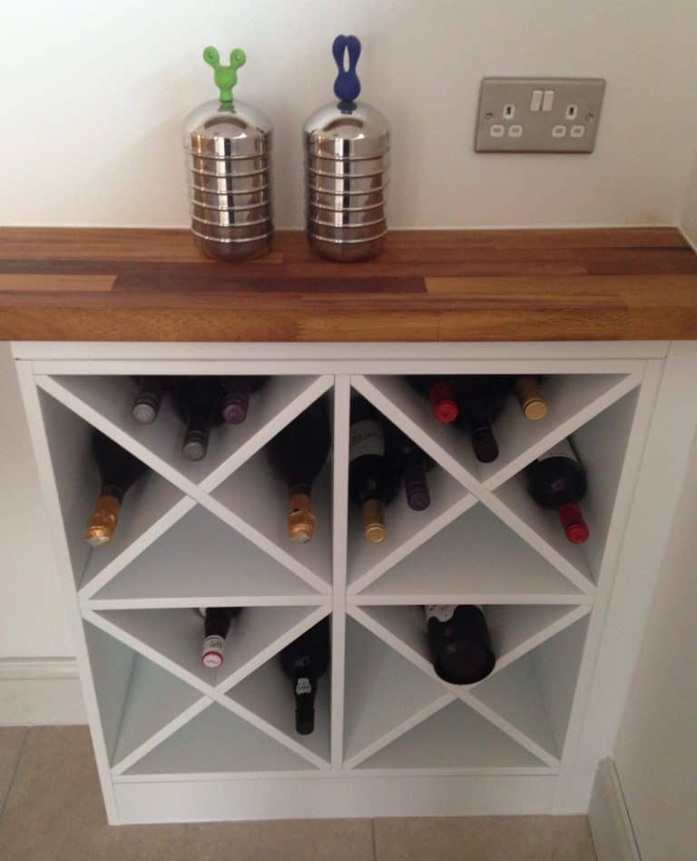 Diy x shaped wine rack